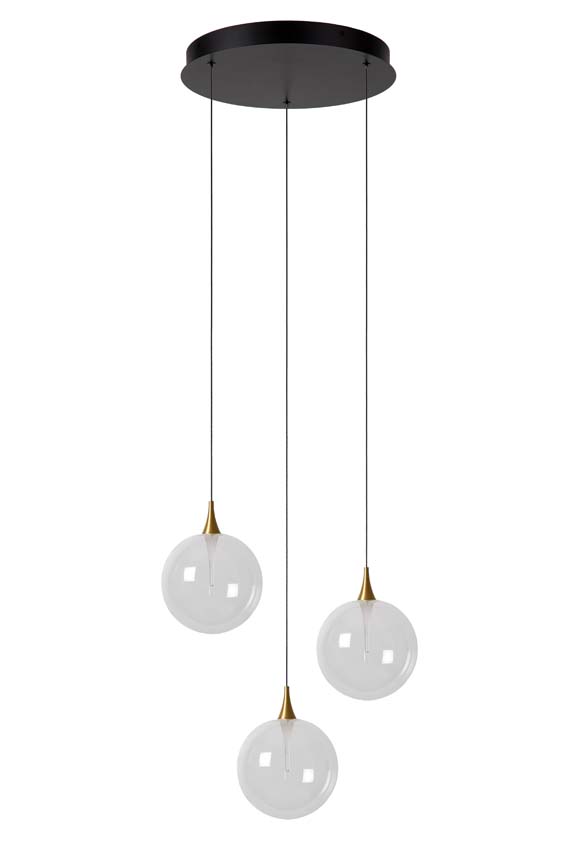 Lucide Premium Gisela - Hanglamp - Ø 36 cm - LED Dimb. - 3x4,3W 2700K - Transparant Lucide Premium Gisela - Hanglamp - Ø 36 cm - LED Dimb. - 3x4,3W 2700K - Transparant
