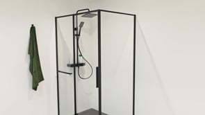 Doucheschuifdeur Ulani zwart 118-120x200cm