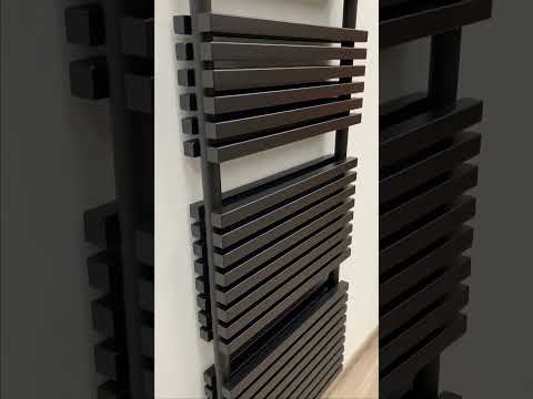 Handdoekradiator Dania 181,5 x 60 cm dubbel mat zwart 2286 watt