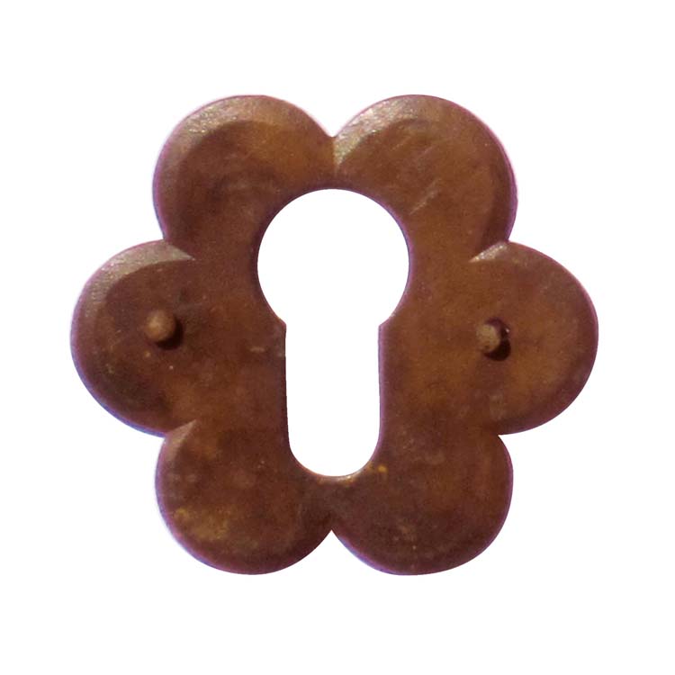 Plaque cylindre fleur rouille