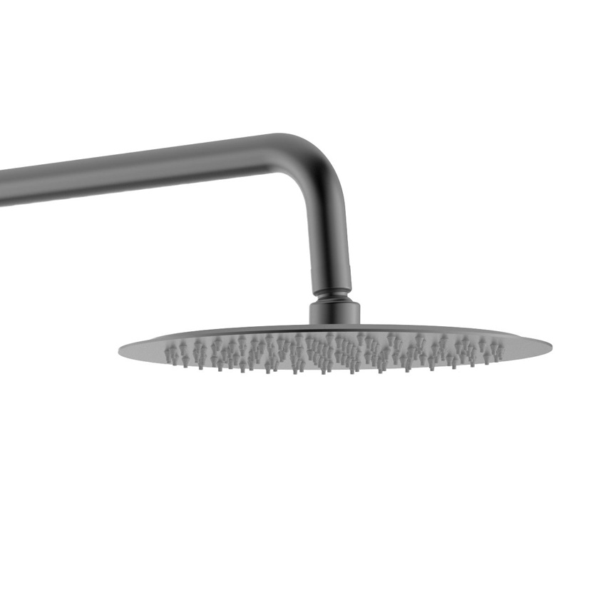 Colonne de douche thermostatique montage apparent avec cooltouch gunmetal
