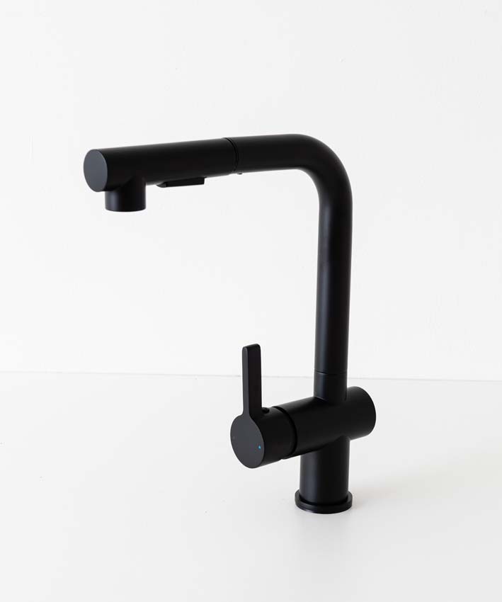 Keukenkraan Maeve mat zwart met uittrekbare uitloop Keukenkraan Maeve mat zwart met uittrekbare uitloop
