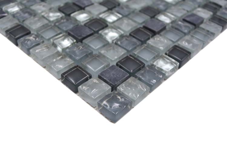 Mosaïque Crystal+ Mix gris/argent brillant 30,5x32,2cm