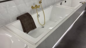 Inbouwbad Colin glanzend wit 180x80cm + regelbare potenset