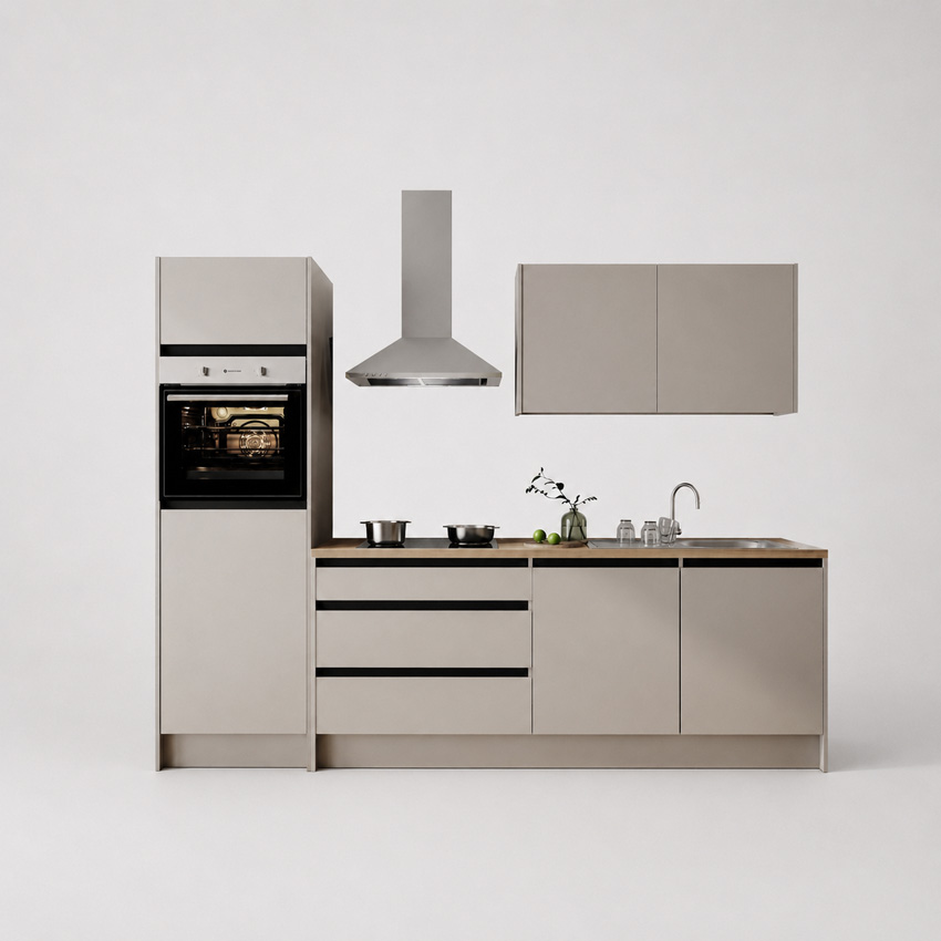 Keuken Berlin kasjmier 273cm - zonder toestellen