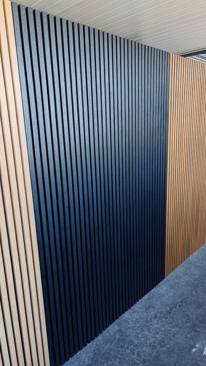 Gevelpaneel line up outdoor composiet zwart 2,5x19,6x290cm