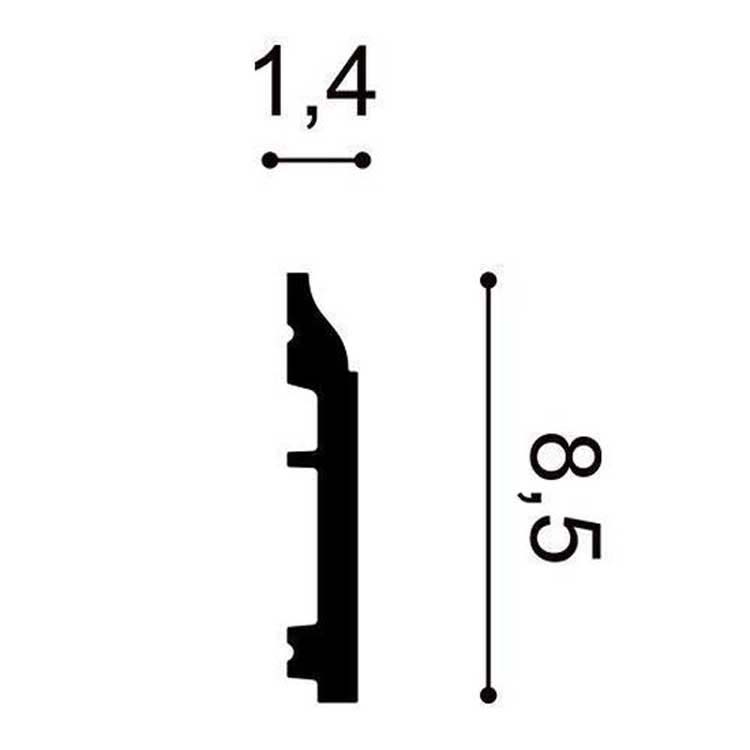 Orac plinthe flexible sx172f 2000x14x85mm Orac plinthe flexible sx172f 2000x14x85mm