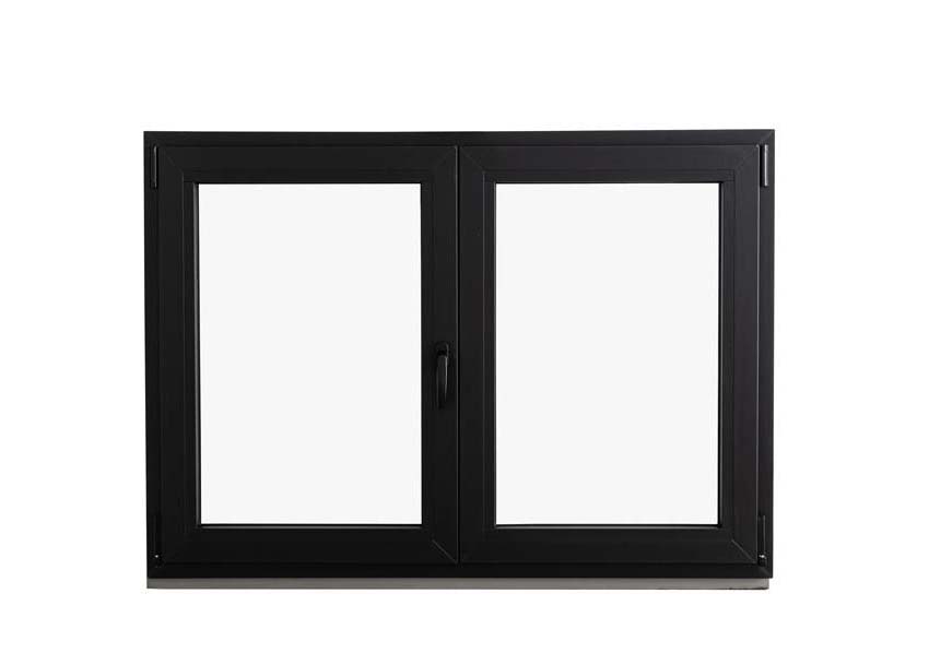 Draai+draaikiepraam pvc Deceuninck Elegant Infinity zwart/wit L MW