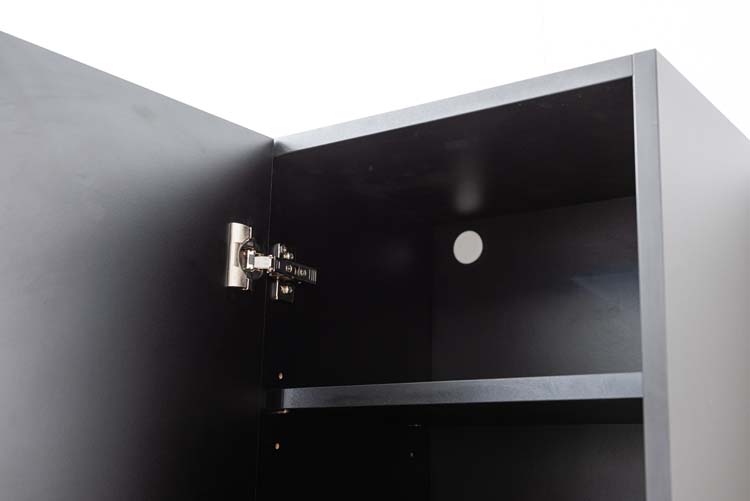 Meuble de salle de bain Puro debout noir mat 1200 mm