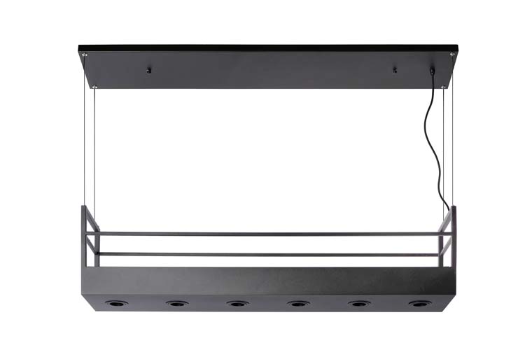 Suspension - noir - 110x22x160cm - 6xGU10 - 35W