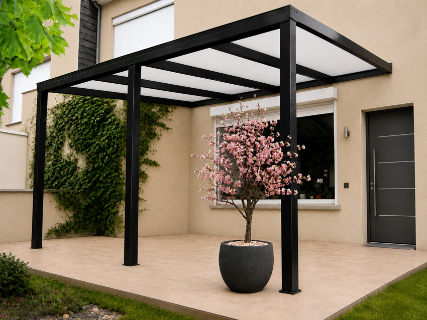 Terrasoverkapping Shadow zwart 5x2,5m