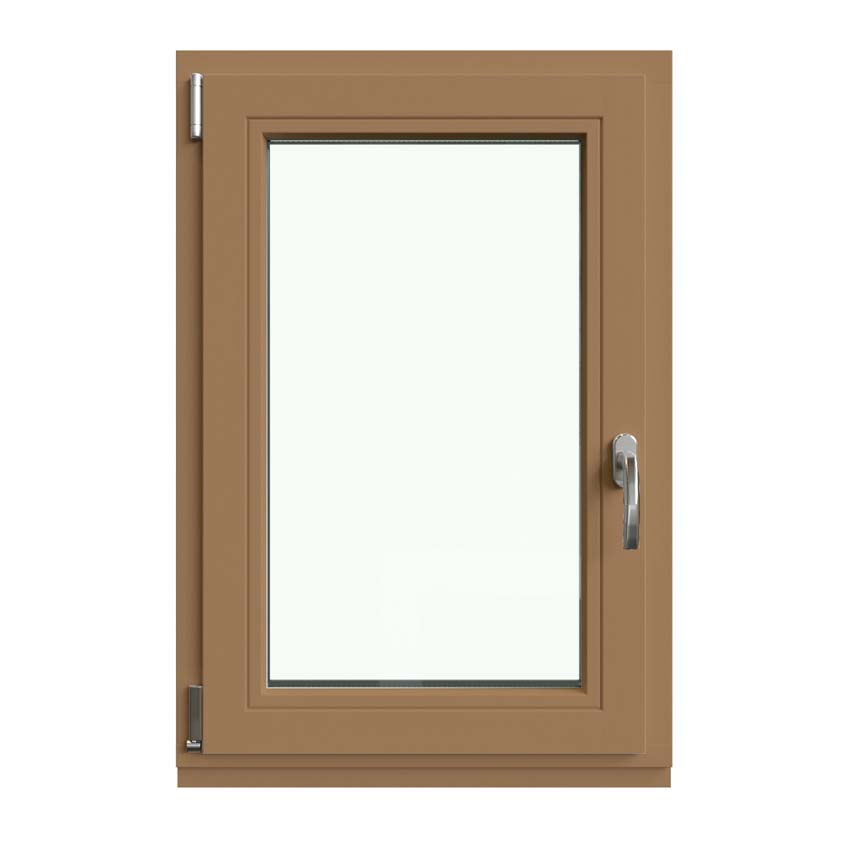 Fenêtre oscillo-battante à 1 vantail Vardelux bois Meranti 68mm naturel L500xH600mm ouvrant à gauche