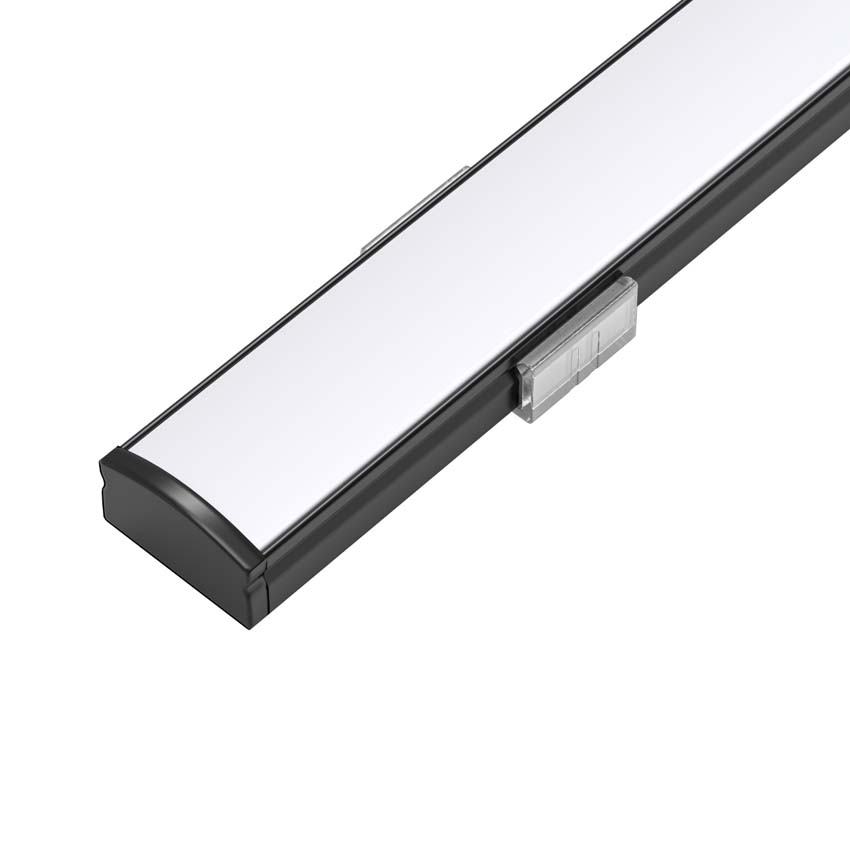 Profiel voor LED-strip aluminium zwart 2 meter