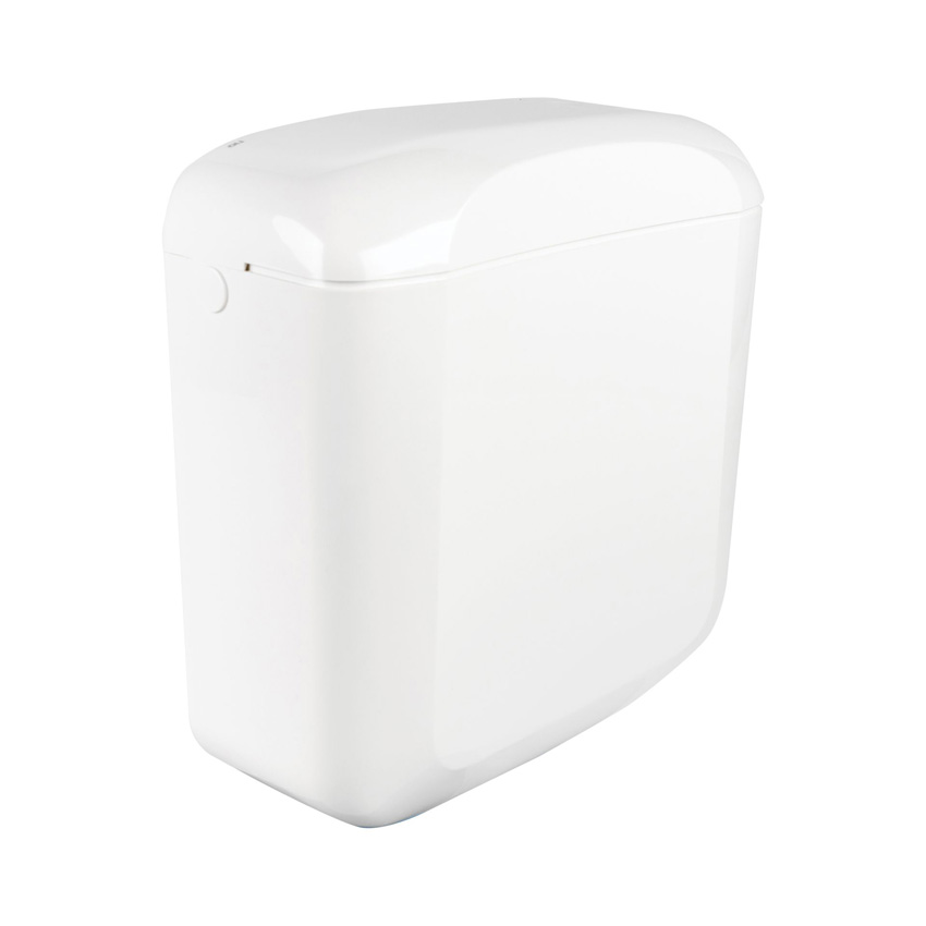Toiletreservoir 3/6 liter glanzend wit dubbele spoeling