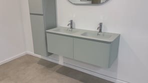 Badkamermeubel Austin mint met dubbele wastafel mat 120cm