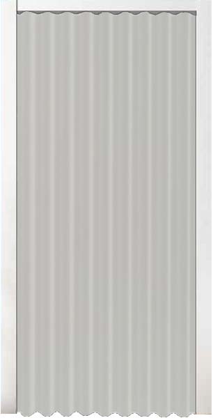 Vouwdeur wit kunstleder op maat