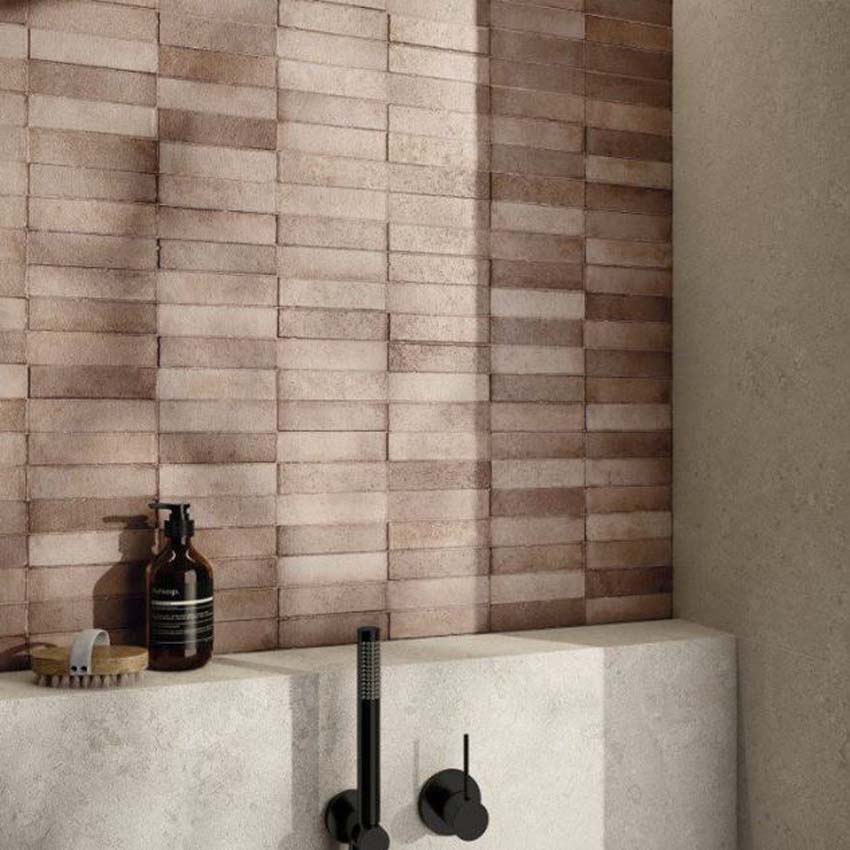Carrelage mural Earth mat terracotta 40x120cm