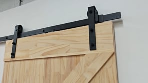 Complete enkele schuifdeur Barn Tristan dennen 93x211,5cm + rail robust zwart