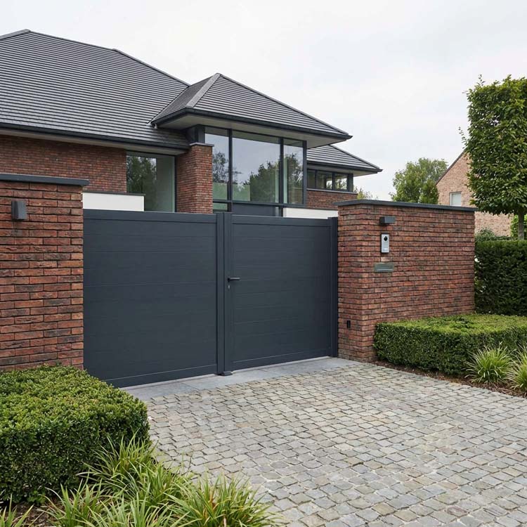 Dubbele draaipoort Palermo alu antraciet 350x175cm