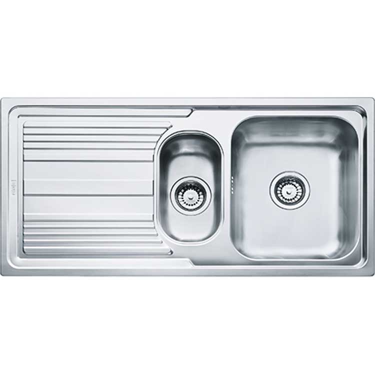 Franke inbouwspoelbak Logical 1+1/2 1000x500mm glad