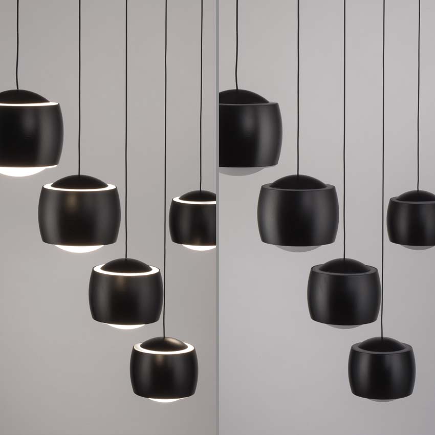 Suspension Easy Lift - Noir - 110x10cm - Dimmable - 5x5W - 3000K