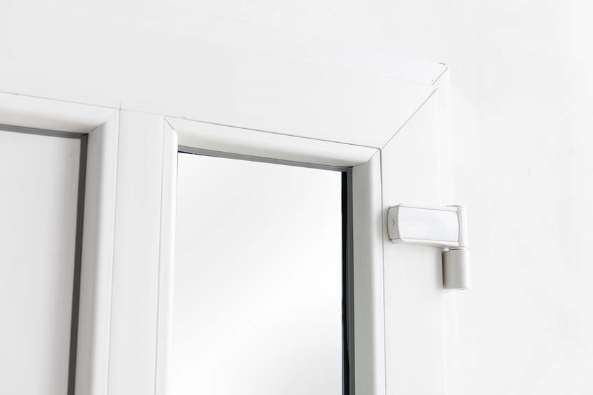 Porte extérieure Lumeo PVC vitrage mat anthracite/blanc 1000x2000mm droite
