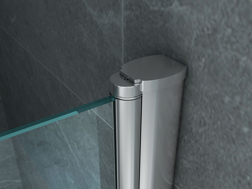 Paroi de baignoire Vesta chromée réversible 132x140cm