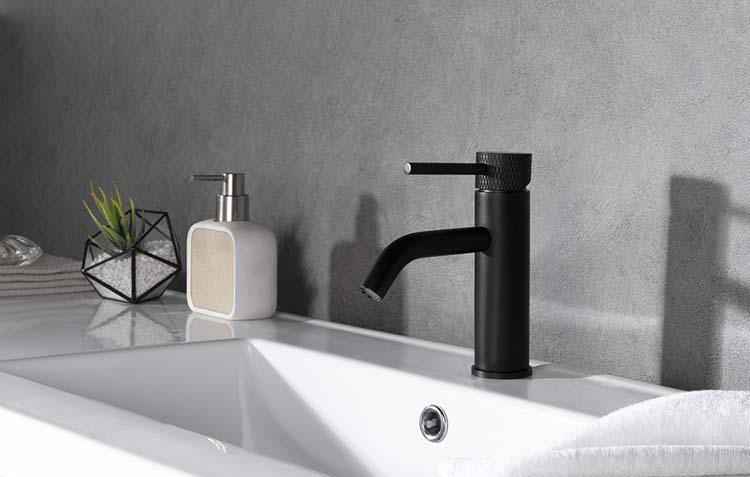 Robinet de lavabo Kendall  noir mat