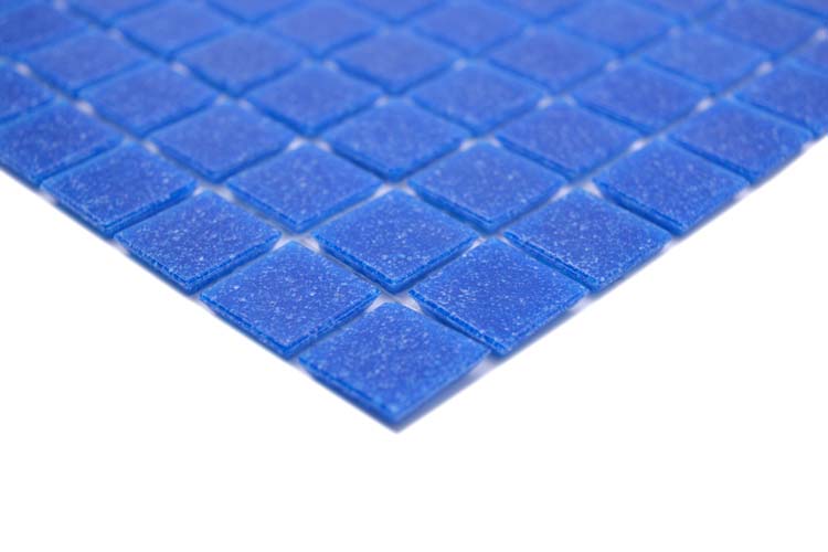 Mosaïque Verre bleu foncé brillant 32,7x30,5cm
