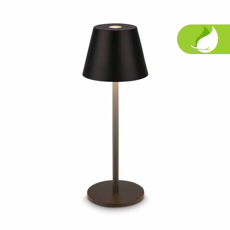 Lampe de table Salori - noir - 14.2cm - dimmable - LED - 2.1W - 2700K - IP44 - USB