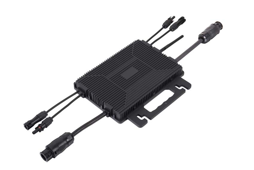 Set van zonnepanelen 800W full black - plug & play - vrijstaand of balkonmontage - incl omvormer + 2 kabels met connector + ophangbeugels grijs