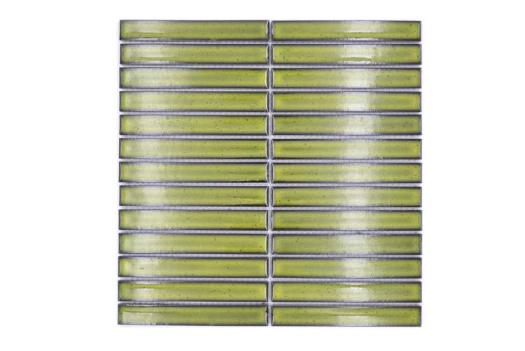 Mozaïek Finger lichtgroen glanzend 29,6x29,9cm