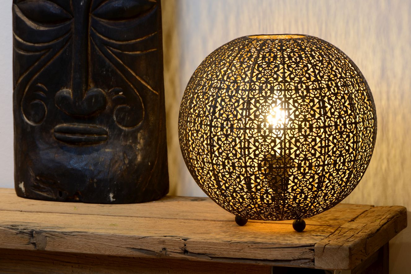 Tafellamp - zwart - Ø34cm - E27 - 60W