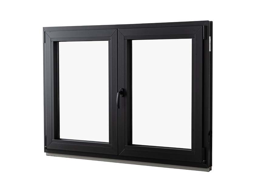 Châssis oscillo+oscillo-battant pvc Deceuninck Elegant noir/blanc D