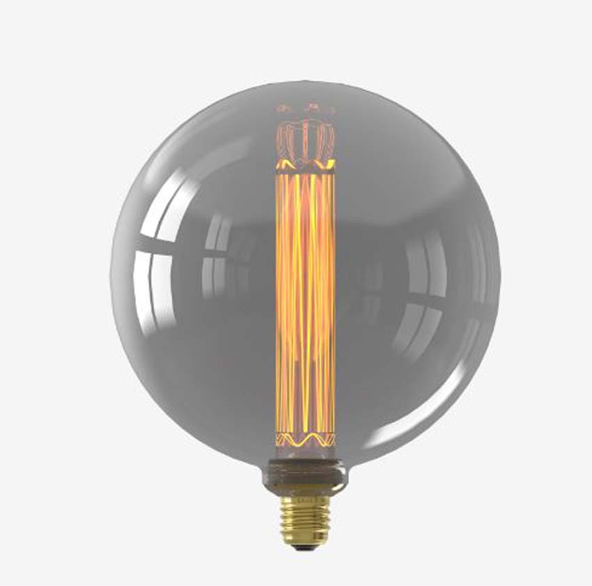 Lampe LED - Titane - Ø20x25cm - Dimmable - E27 - 1x3,5W - 60lm - 2000K - 1 pièce