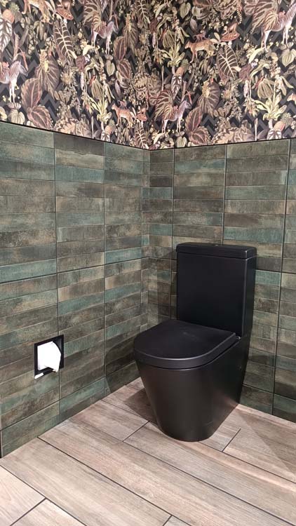 Wandtegel Cueva rechthoek donkergroen 30x60cm