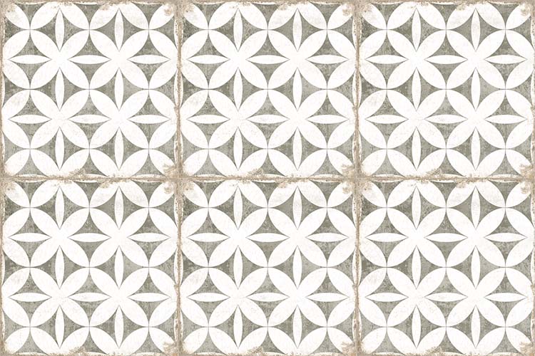 Vloer- en wandtegel Raffy Abbey patroontegel taupe/wit 20x20cm