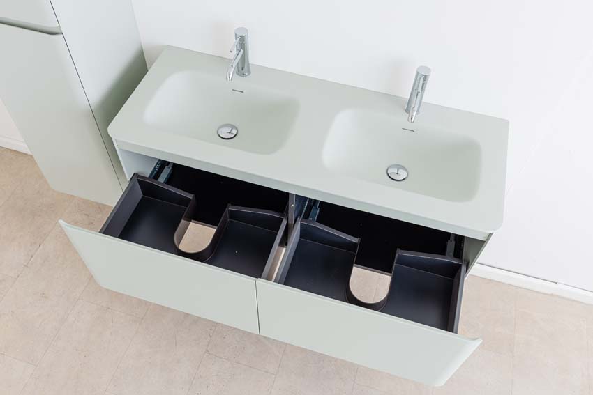 Badkamermeubel Austin mint met dubbele wastafel mat 120cm