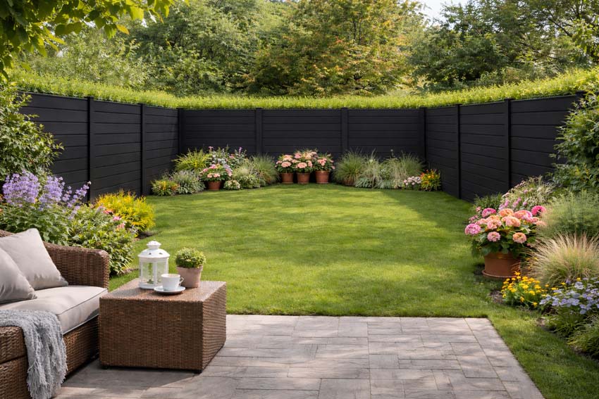 Afsluiting Havana alu zwart 1 scherm 220 x 180 x 4 cm