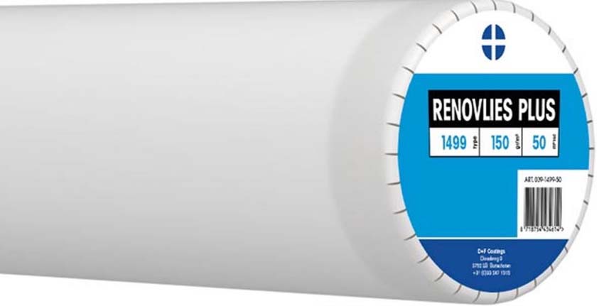 Toile de rénovation Plus 150 g/m² blanche 25m