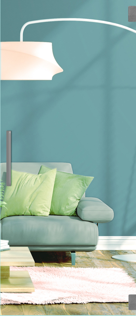 Complete glazen binnendeur Skyline Day helder 83x201cm inox look ronde trekker + scharnieren