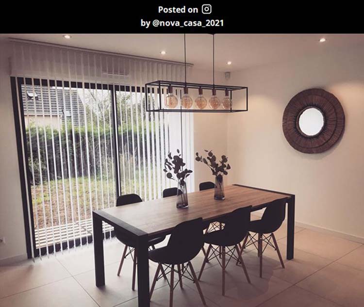 Suspension - noir - 5xE27 - rectangulaire