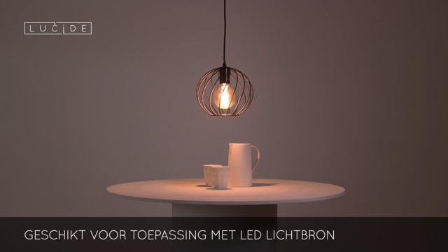 DANZA - Hanglamp - Ø 25 cm - 1xE27 - Zwart