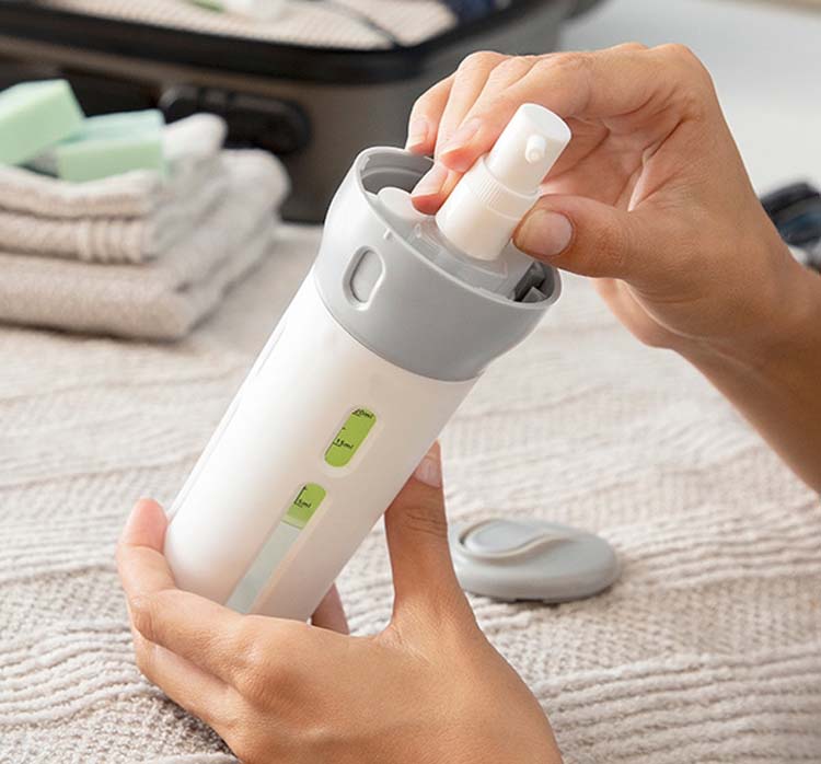 Reis-zeepdispenser/travelkit 4 x 40 ml Reis-zeepdispenser/travelkit 4 x 40 ml