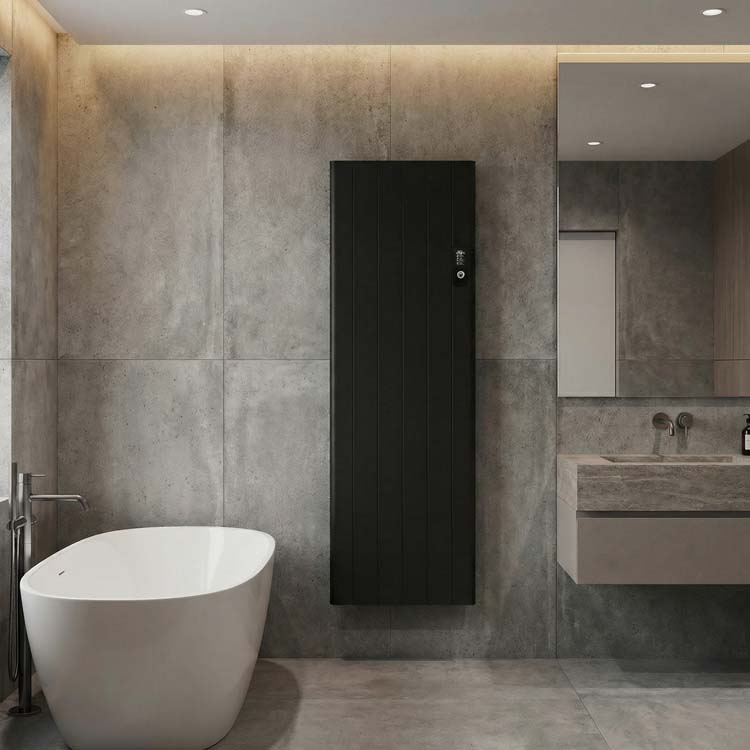 Radiateur électrique 160 x 54 cm 2000 watt noir mat