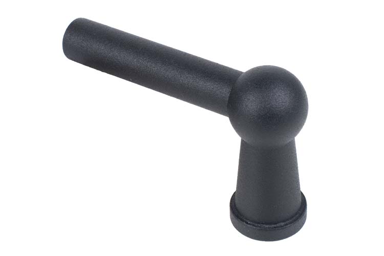 Poignée fer forgé black glamour en forme de L noire