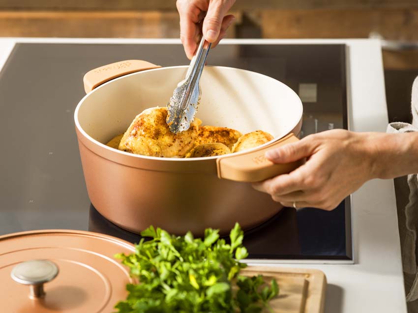 Stoofpot met deksel Dagelijkse Kost Proline koper Ø26cm keramische antikleef