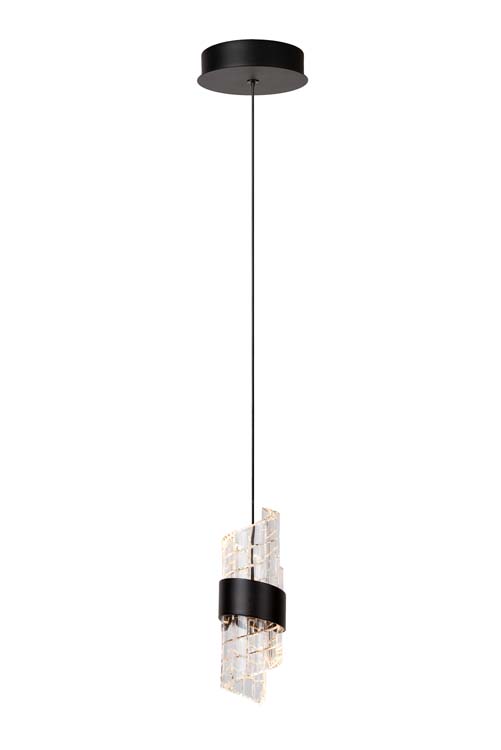 Suspension - noir - Ø13cm - LED - 9W - 2700K