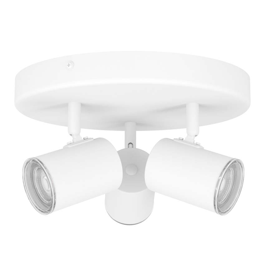 Spot en saillie - Blanc - Ø23xH11,5cm - Dimmable - GU10 - 3x5W - rond