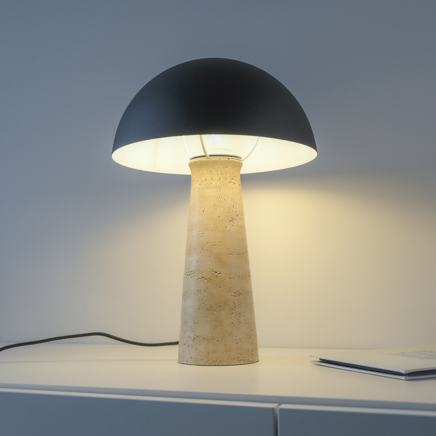 Tafellamp - zwart - Ø25cm - 1xE27 - max. 15W - excl. lichtbron